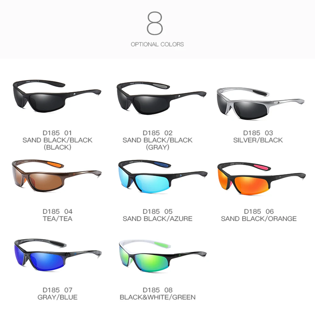 

High Quatity DUBERY Fashion Polarized Plated Sunglasses Outdoor Sports Driving Sunglasses UV400 Eye Protection Sunglasses 185
