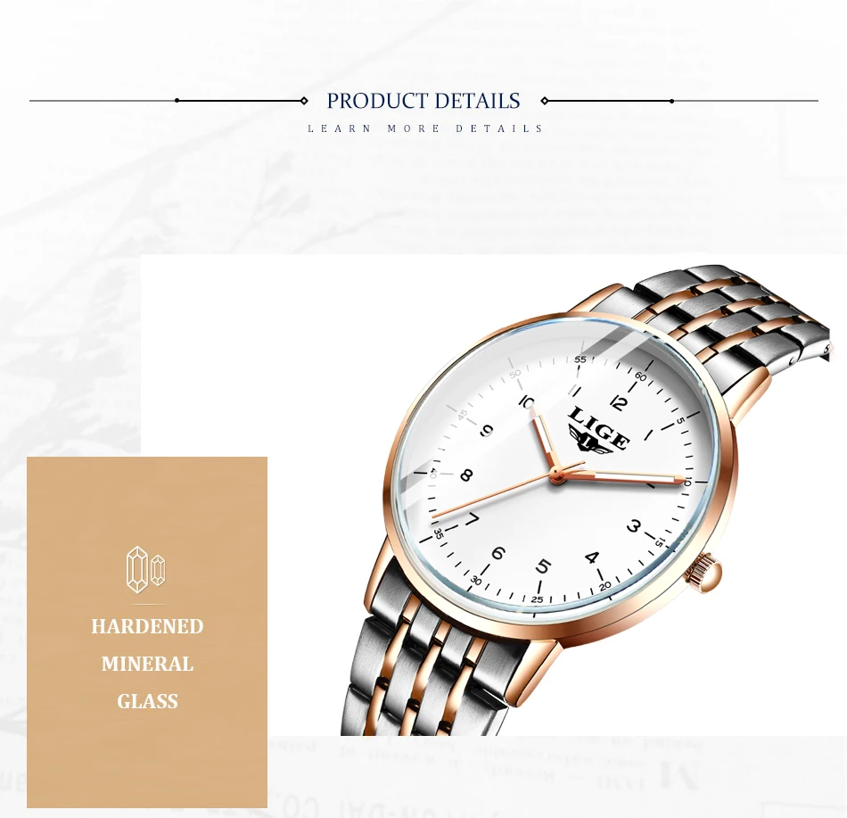 2020 New Fashion Watch Women LIGE Brand Ladies Creative Steel Women Bracelet Watches Female Waterproof Clocks Relogio Feminino