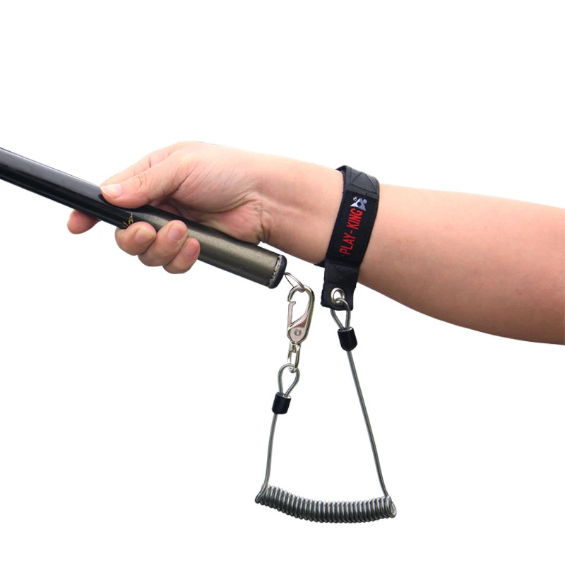 

Fishing Retention Rope TPU Coating+Embedded Steel Strong Fishing Lanyard Safety Ropes with Black Wristband Fishing Accessories