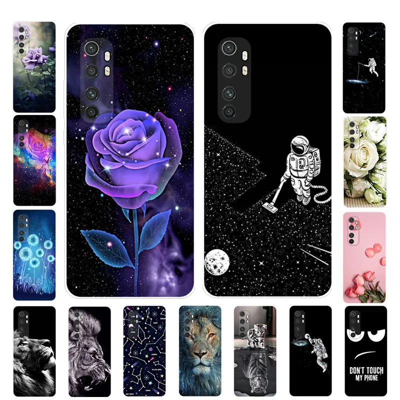 Custodia Per Xiaomi Mi Note 10 Lite Cover Silicone Soft Tpu Flower Fundas Per Xiaomi Mi Note 10 Lite Note10 Lite Capa Antiurto Para