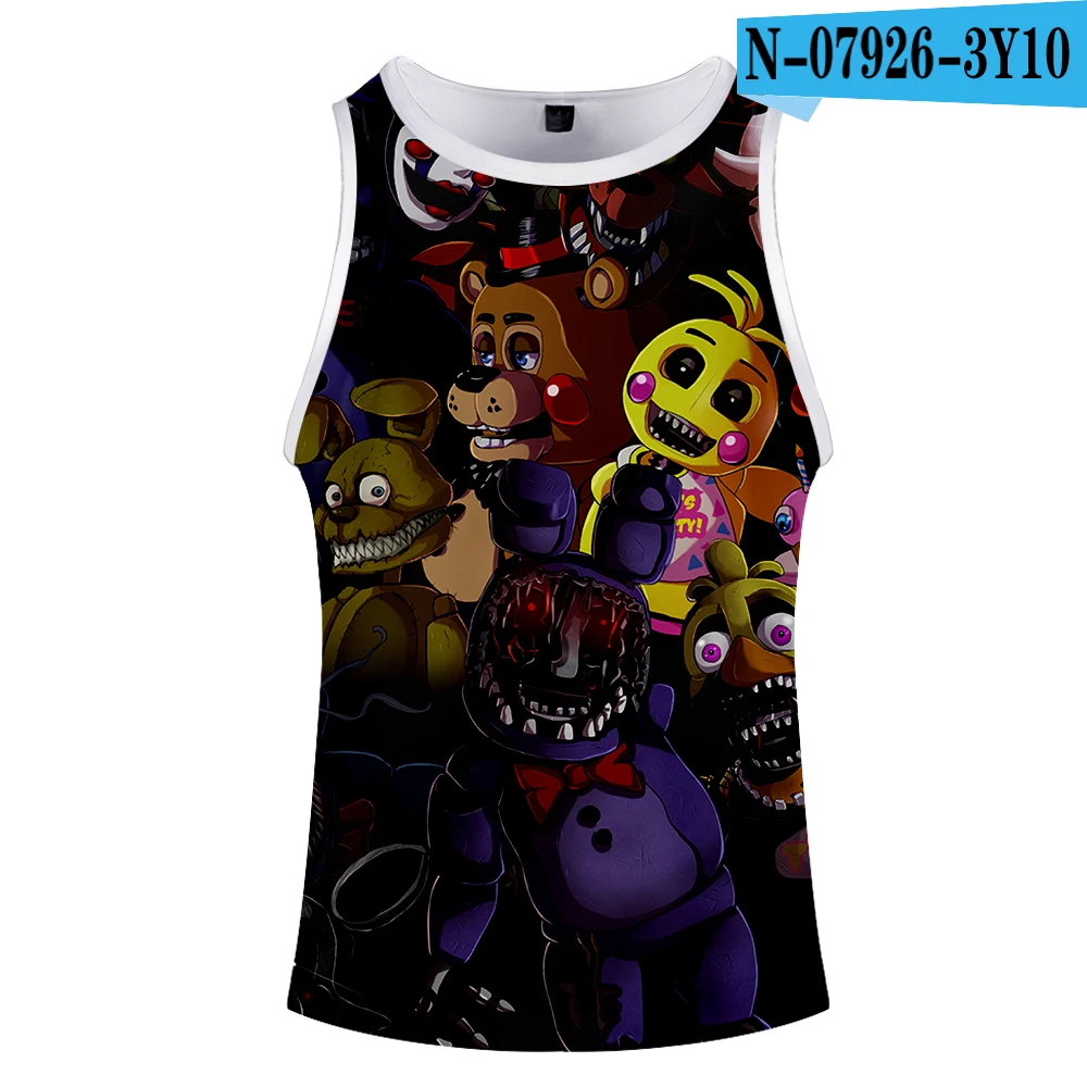 Five Nights at Freddy жилет Топ мужской летний жилет без рукавов Модный популярный тренд Повседневная одежда жилет - Цвет: N07926