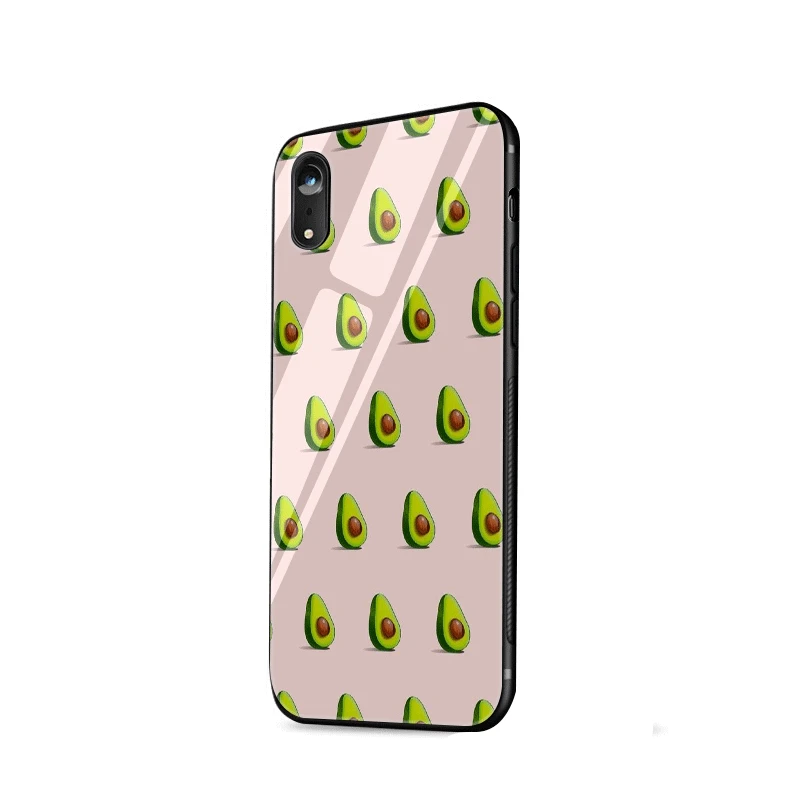 Чехол для телефона из термопластичного стекла для Iphone 5, 5S, 6, 6 S, 7, 8 Plus, X, XR, XS Max, защитный чехол с авокадо