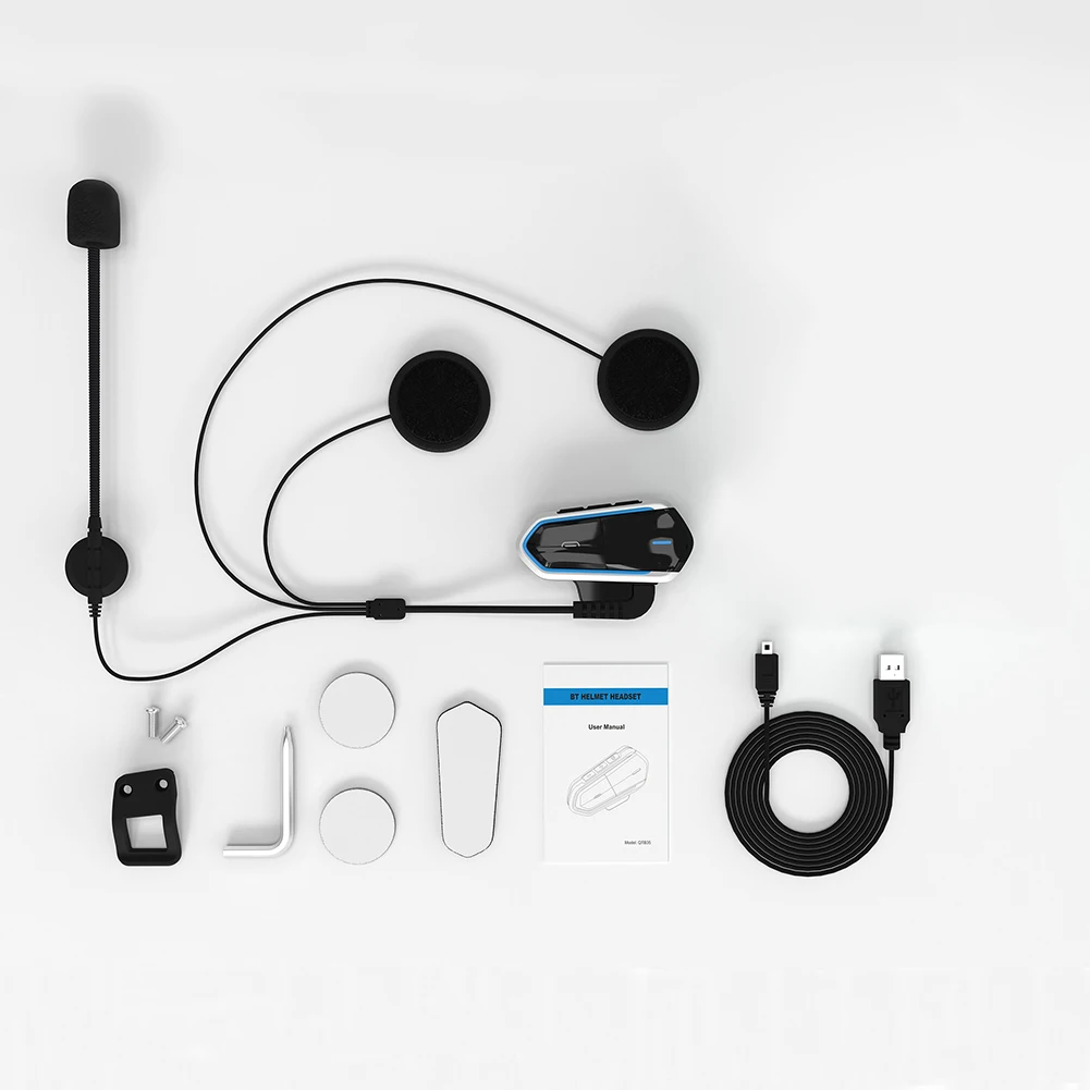 Motorcycle Helmet Intercom QTB35 Motorcycle Motorbike Helmet Intercom CSR Bluetooth 4.1 Headset Interphone motorbike accessories