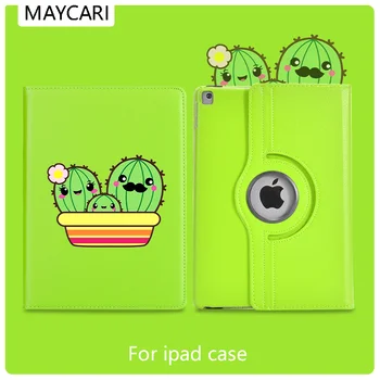 

Ipad 2 3 4 Leather 360° Rotatable Back Case Cute Cactus Set Cover Protective For 2020 iPad Pro 11 12.9 10.5 7.9inch Mini 1 2 3 5