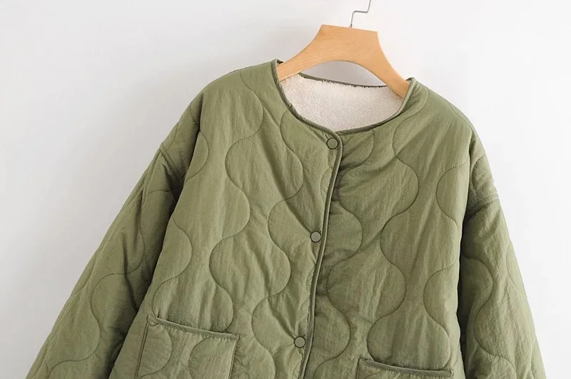 

2018 Autumn And Winter New Style Western Style WOMEN'S Dress Versatile Slimming Reversible Cotton Overcoat 23