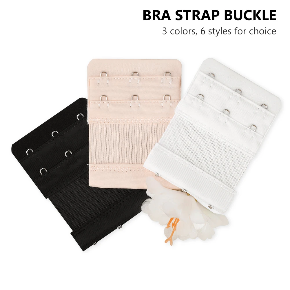 

3pcs 2 3 Rows Women Linen Polyester Soft Comfortable Bra 2 3 4 Hooks Extender Strap Buckle Adjustable Extension Adhesive Bras