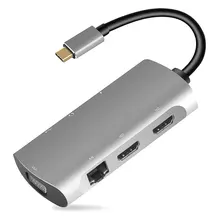 

Docking Station Hub with USB Type C Multi-function Hub 3 Ports Converter to Dual HDMI-compatible Adapter Laptop Docking Station