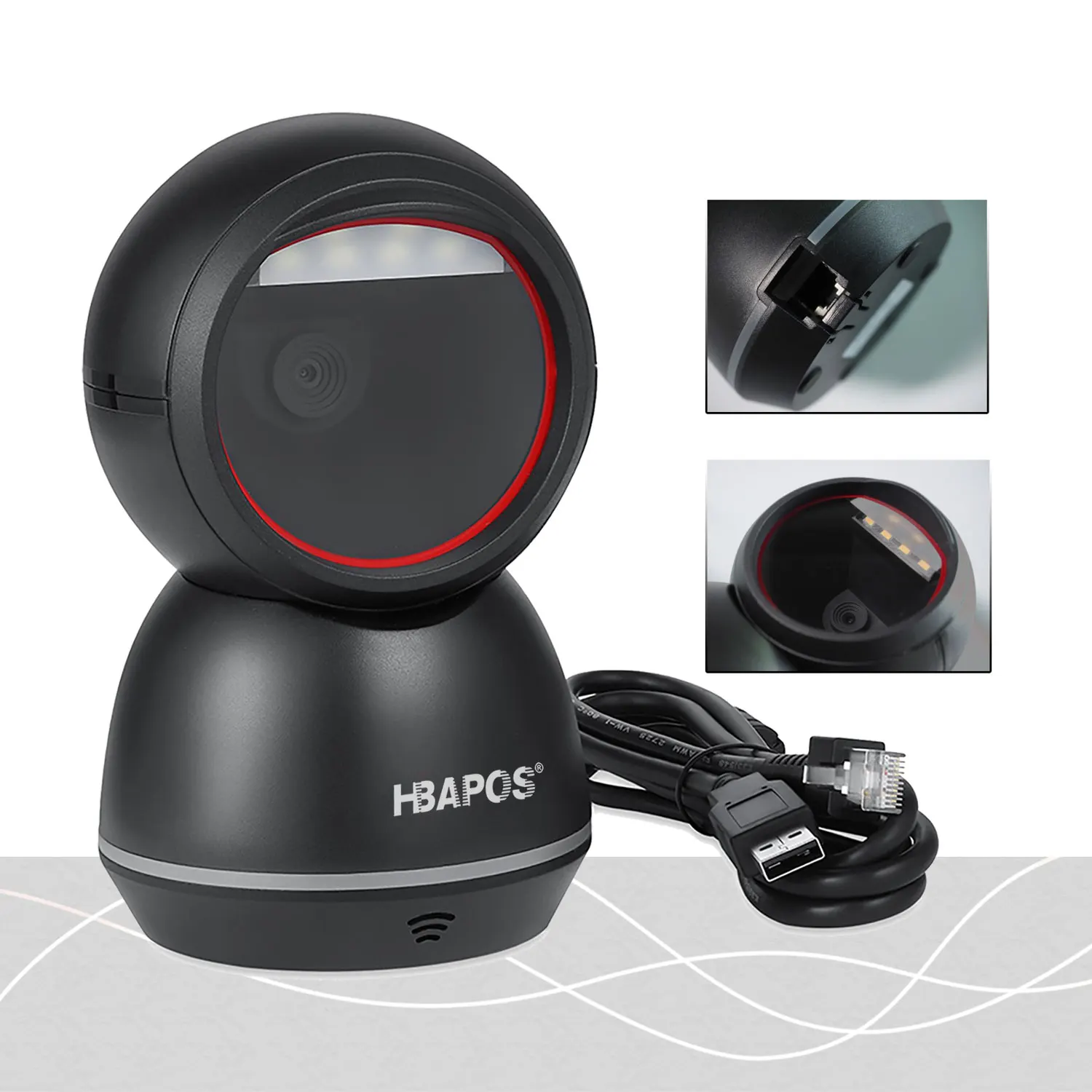 Barcode Scanner 2D Image Platform high performance scanner 1D 2D QR code reader Desktop USB Omnidirectional barcode scanner