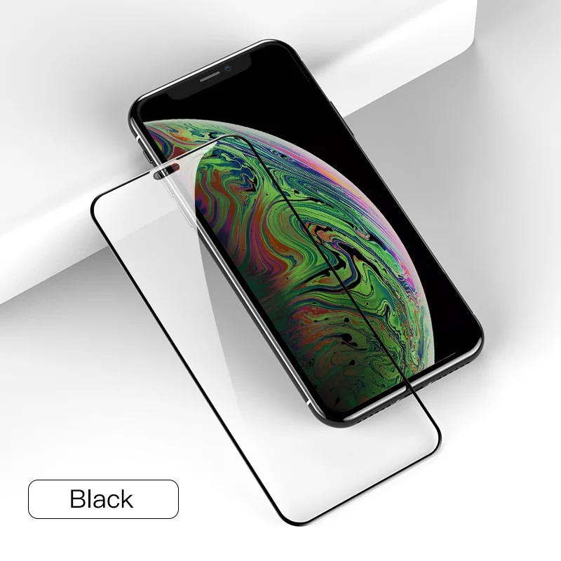 Yesido 6D полный клей покрытие из закаленного стекла для iPhone 11 Pro Max протектор экрана для iPhone 11 Pro max Защитная стеклянная пленка - Цвет: Черный