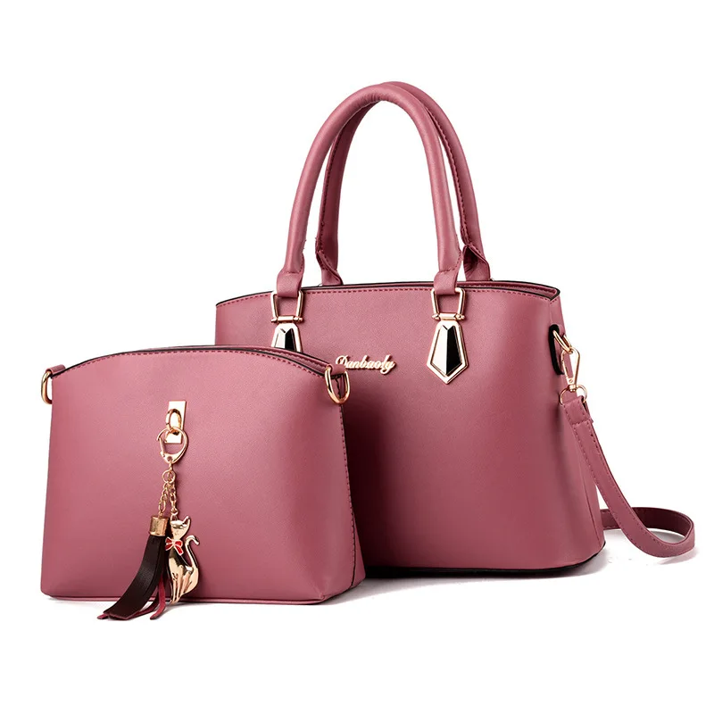 Beste Womens bag Fashion Casual Bevatten twee pakketten Luxe handtas Designer schoudertassen nieuwe tas voor vrouwen 2019 Composite bag bolsos