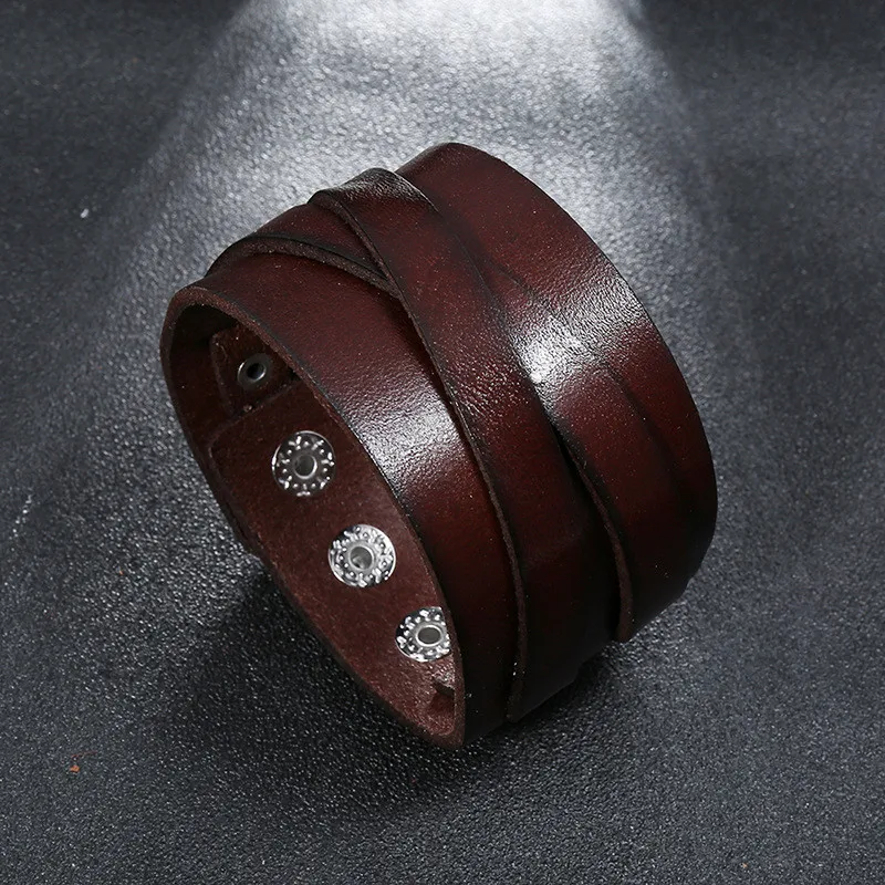 Leather Bracelets ZORCVENS Fashion Men Jewelry Gift