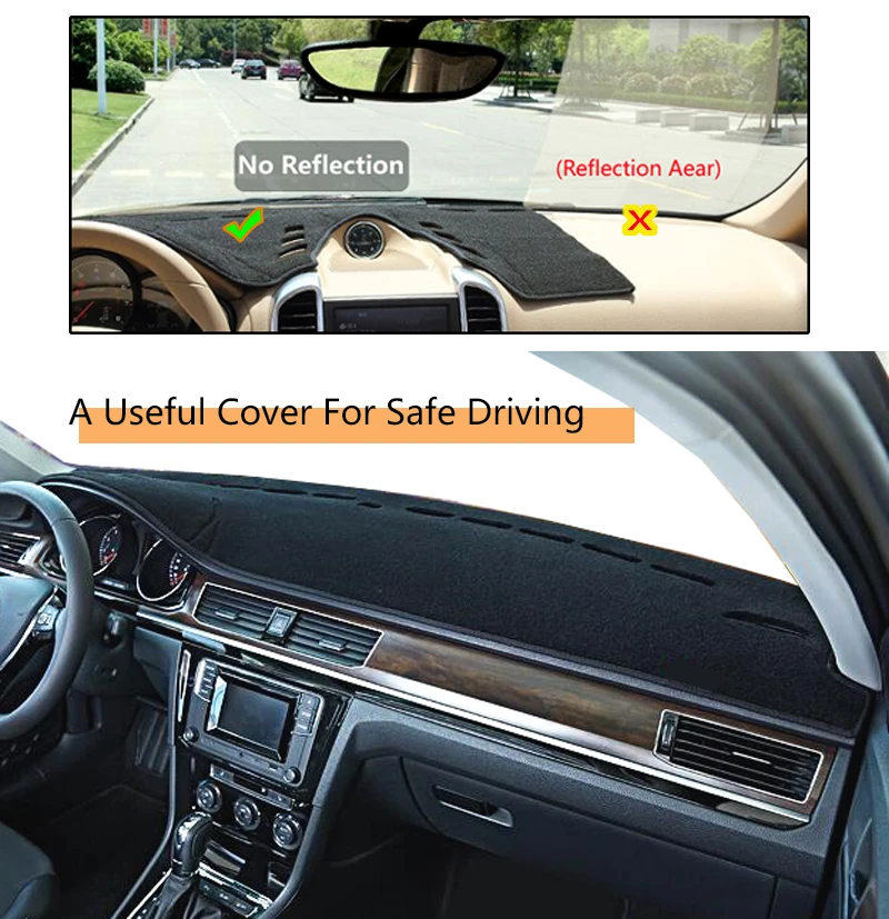 Car Dashmat For Renault Logan Duster Captur Kaptur Dash Mat Dashboard Cover Protective Sheet Carpet Styling