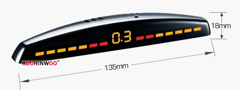 sistema multimídia para com tela de sensores detector para estacionamento