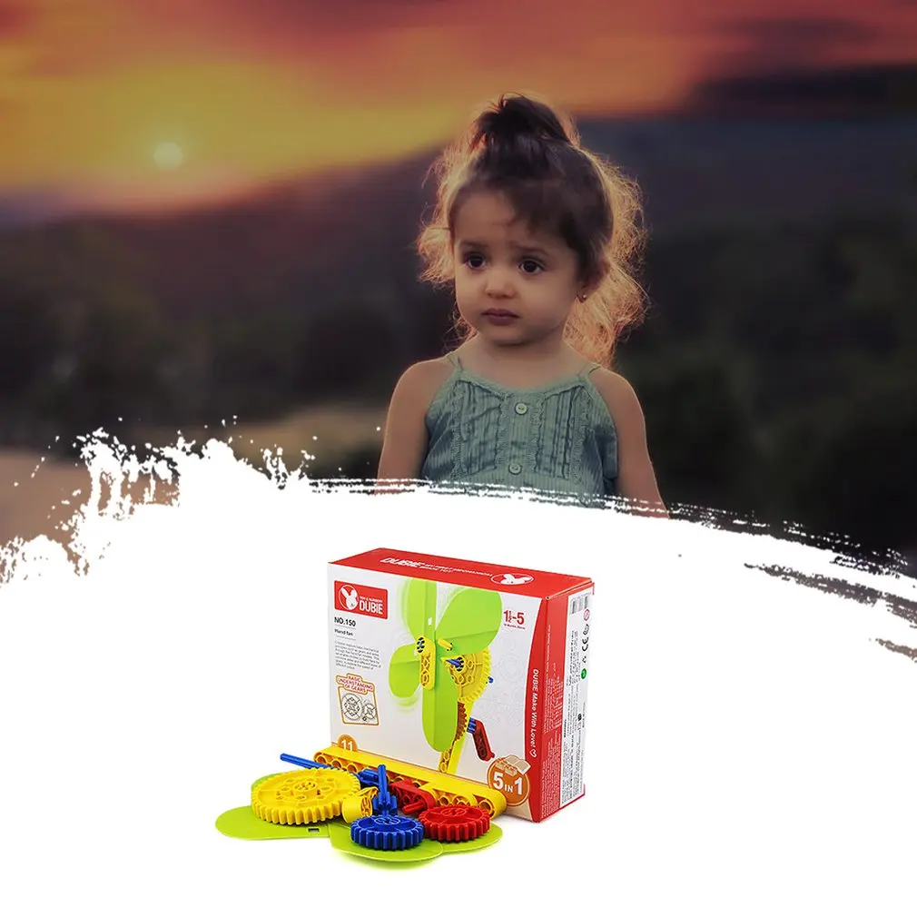  Children Preschool Toys Particles Building Blocks Hand Fan Educational Toys Assembled Blocks Teachi - 4000258045673