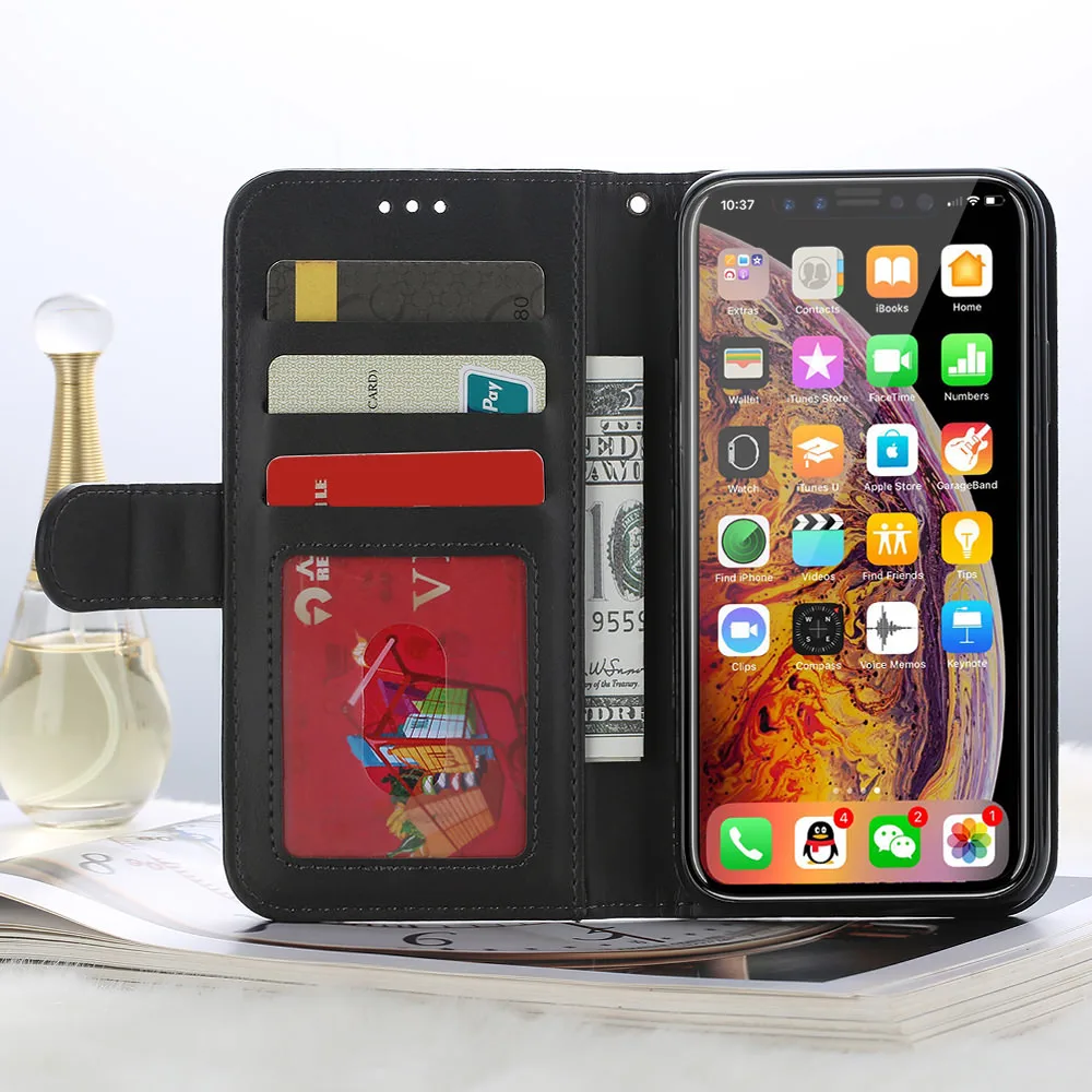 LAPOPNUT кожаный откидной Чехол-кошелек на молнии для Iphone 11 Pro Xs Max Xr X 7 8 Plus 6 6s сумка для мобильного телефона с ремешком