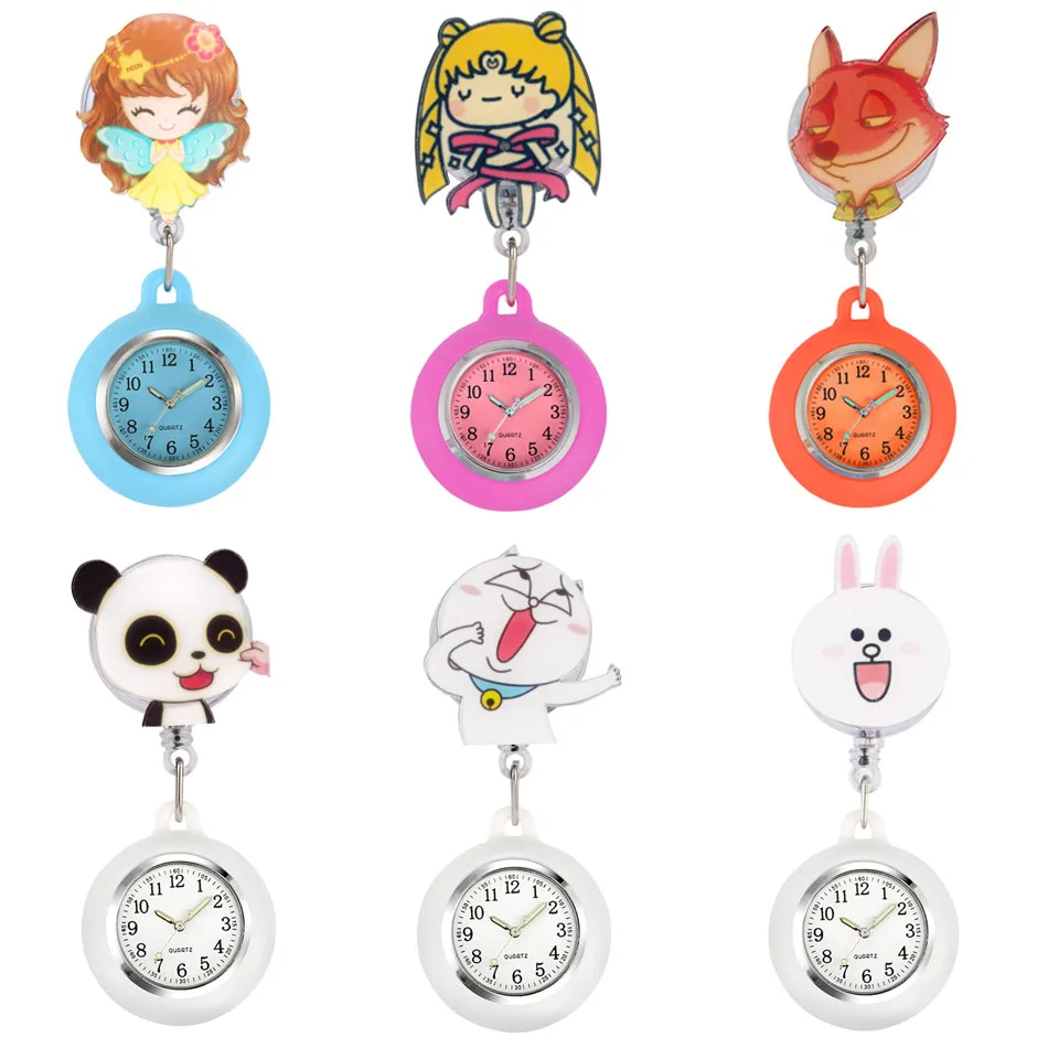 Watch Pocket Nurse-Doctor Cartoon Animal-Design for Extension-Rope Clip-Buckle