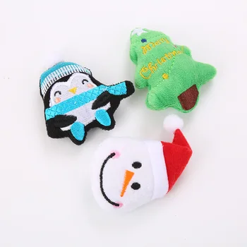 

Pet Cat Toy Christmas Series Plush Toys Toy Christmas Tree Snowman Penguin Containing Catnip