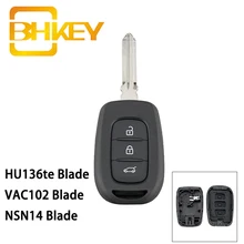BHKEY For Renault Key Shell 3 Button Remote Key Shell For Renault Symbol Trafic For Dacia Sandero Logan Duster 2013-2018