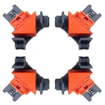 

4 PCS Multifunctional Right Angle Fixing Clip Corner Clamp Frame Woodworking Positioning Right Angle Locator Hand Tool