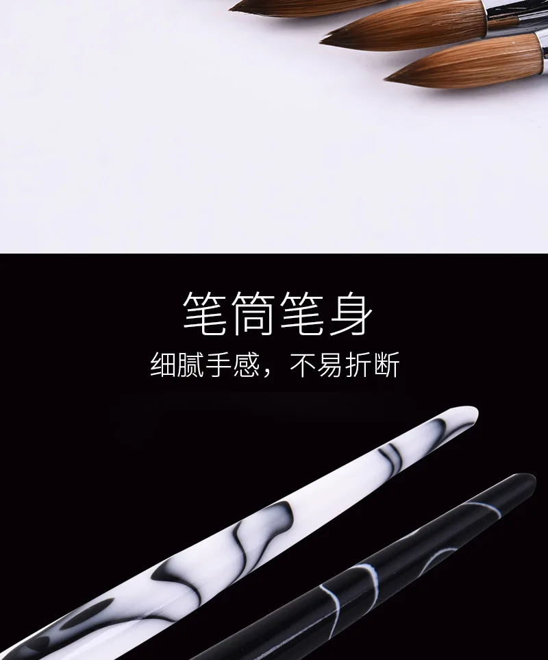 Manicure Novice Tool Wholesale Top Grade Mink Hair 8#10# Manicure Drawing Pen diao hua bi Manufacturers Direct Selling
