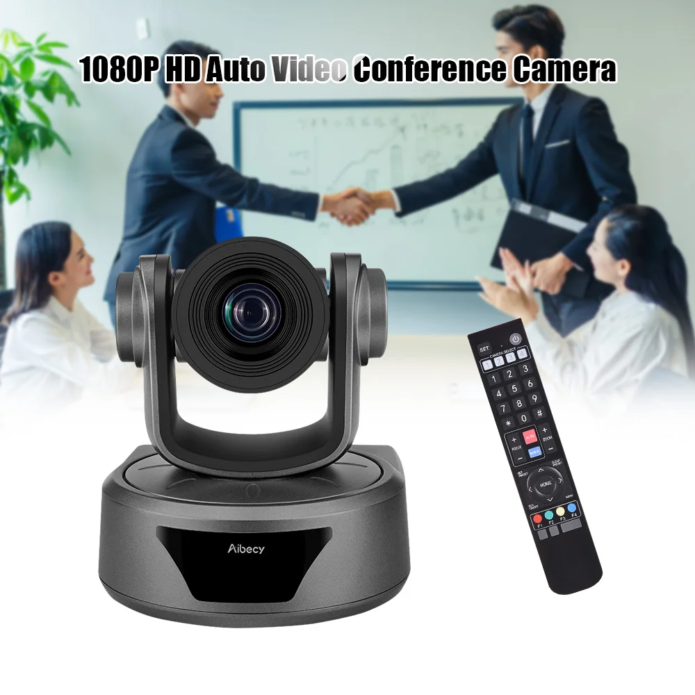Aibecy Video Conference Camera 3X Optional Zoom Cam Webcam Full HD 1080P 95 Degree Wide Viewing Auto Focus USB2.0 Meeting Camera