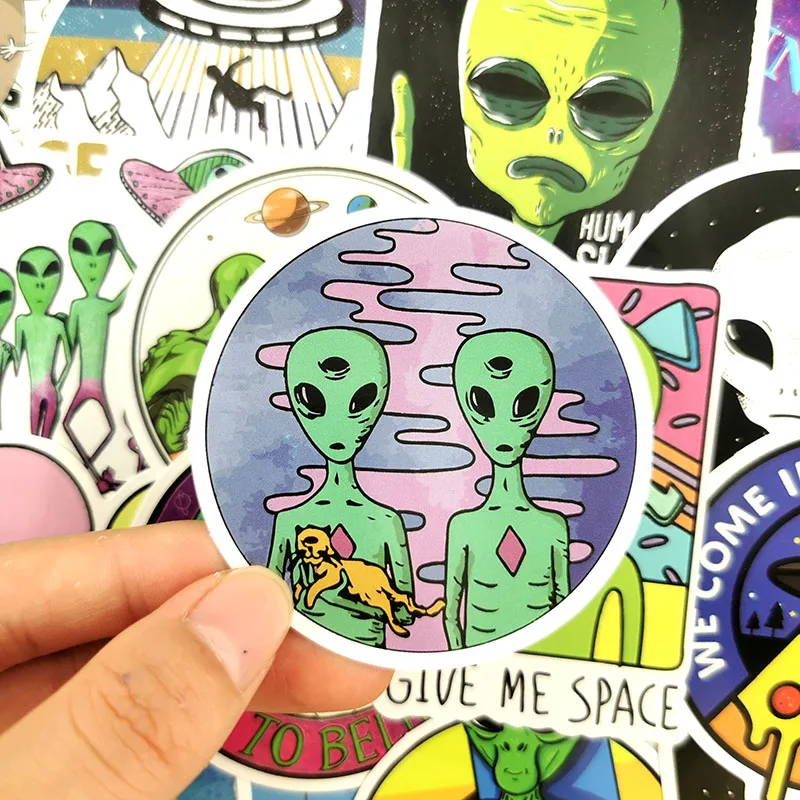 50 шт. ET UFO Alien Universe наклейка для детей авиация наука креативные наклейки для скрапбукинга ноутбука багаж скейтборд