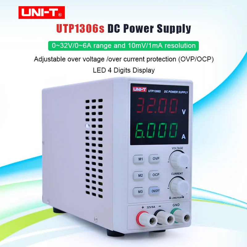 UNI T UTP1306S Высокоточный Регулируемый мини источник питания 0 32 В 6A импульсный для