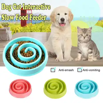 

3 Color Portable Pet Dog Feeding Food Bowls Puppy Slow Down Eating Feeder Dish Bowel Prevent Obesity Dogs Supplies