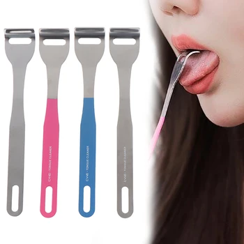 

1PC Stainless Steel Tongue Scraper Cleaner Fresh Breath Cleaning Coated Tongue Toothbrush Dental Oral Hygiene Care Tools