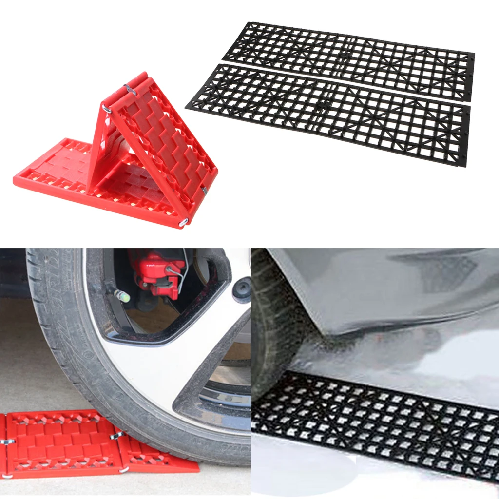 Pack of 4pcs Emergency Tire Traction Mats Car Antiskid Pads Sand Mud Snow Track Tire Ladder
