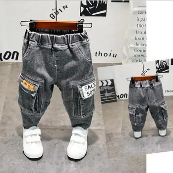 

boys Jeans For Boy Patchwork Boys Jeans Casual Cargo Pants Kids Jeans Pants School Spring Autumn Clothes For Boys Work Jeans