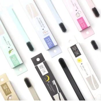 

Hot Couple Adults Toothbrush Soft-bristle Toothbrush Binchotan Carbon Fiber Toothbrush Soft Bristle Oral Care Health Tools