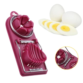 

3 in 1 Egg Cutter Stainless Steel Cutting Egg Slicer Slicing Cooking Tool Egg Gadgets Kitchen Accessories