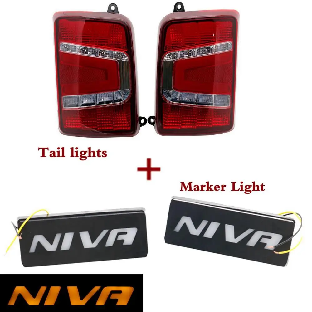 1 комплект автомобильных реле для Лада Нива 4X4 1995- светодиодный DRL огни с ходовым поворотным сигналом реле. Боковой габаритный светильник Niva - Цвет: Red and Black