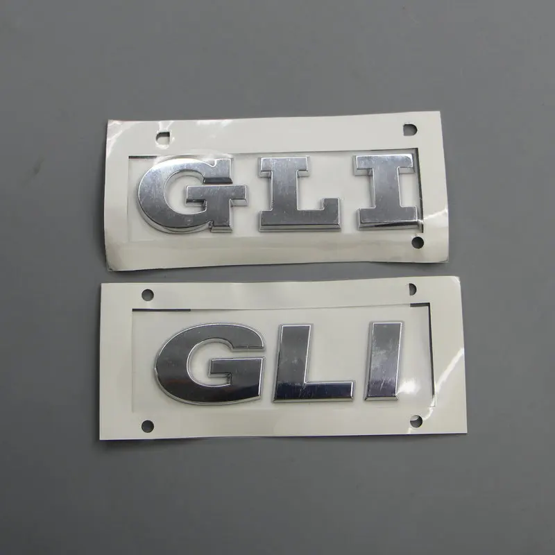 

For JETTA GLI Trunk logo Gli alphabet ABS plastic Electroplated car paint silvery 1K5 853 675 16D 853 675