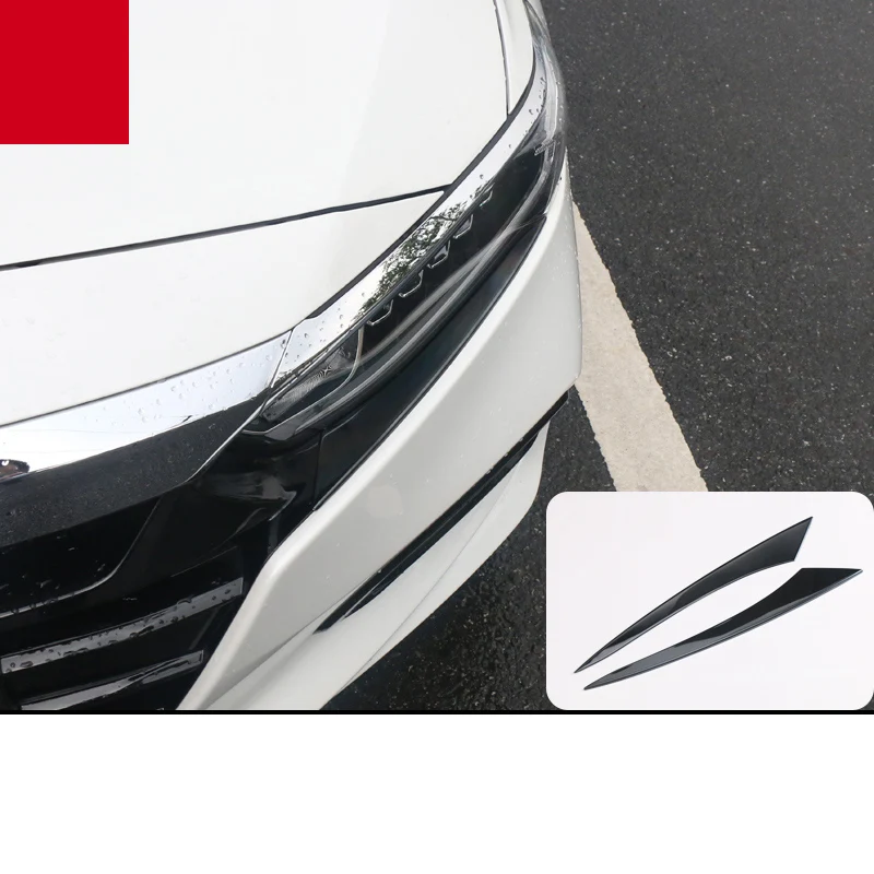 Lsrtw2017 украшение фар автомобиля для Honda Accord 10th аксессуары для формовки интерьера - Название цвета: black