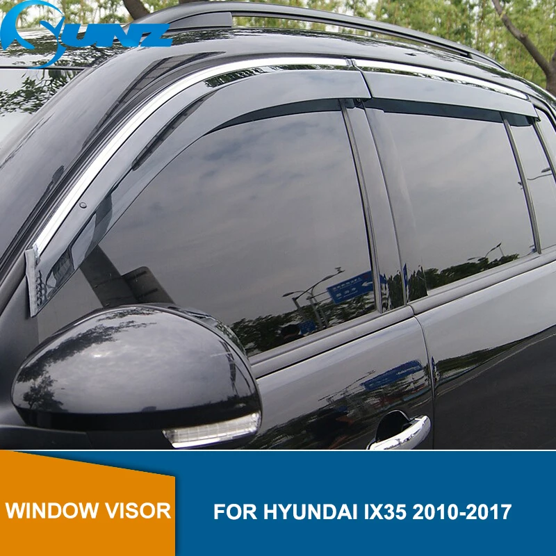 Боковые оконные дефлекторы для HYUNDAI ix35 2010 2011 2012 2013 2014 2015 2016 2017 ветровые щитки