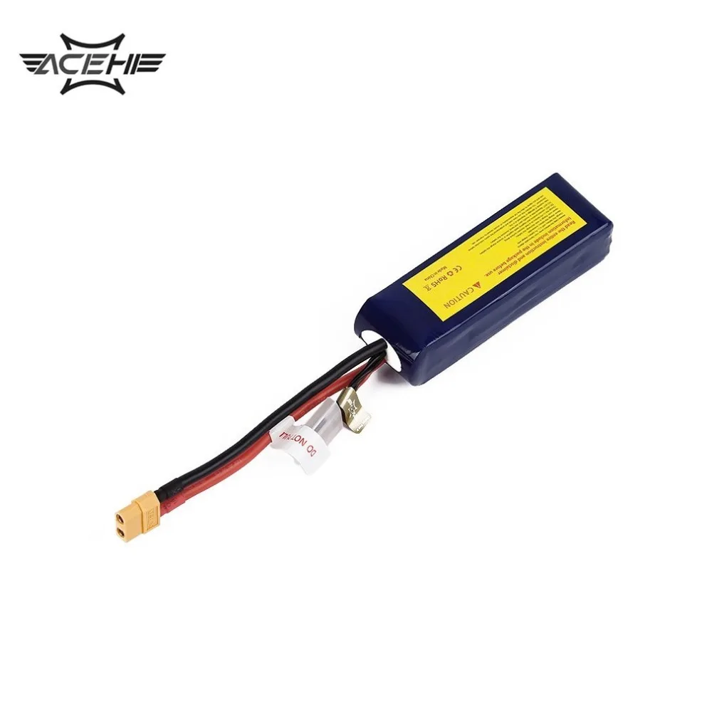 1 шт. ACEHE 11,4 V 2500mAh 50C 3S1P 28,5 WH с XT60 вилкой высокого напряжения Lipo батарея