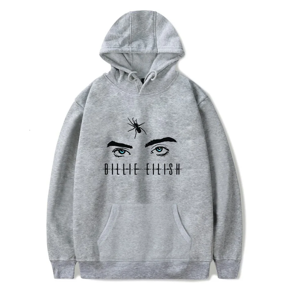 Женская толстовка с принтом Billie Eilish, женские толстовки с капюшоном, пуловер с длинным рукавом, зимняя теплая толстовка с капюшоном