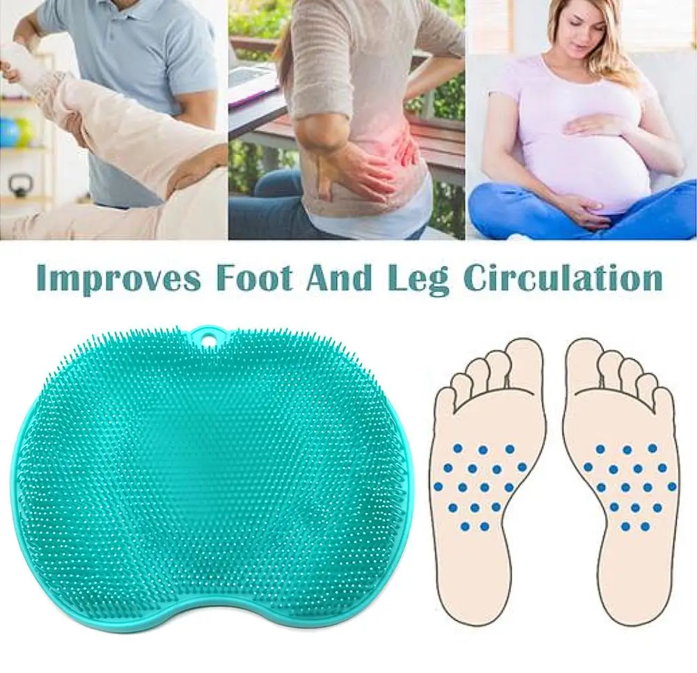 Foot Scrubber Massager Brush Cleaner Pad Bath Shoes Brush Pumice Stone Foot Scrubber Spa Shower Feet Footbrush