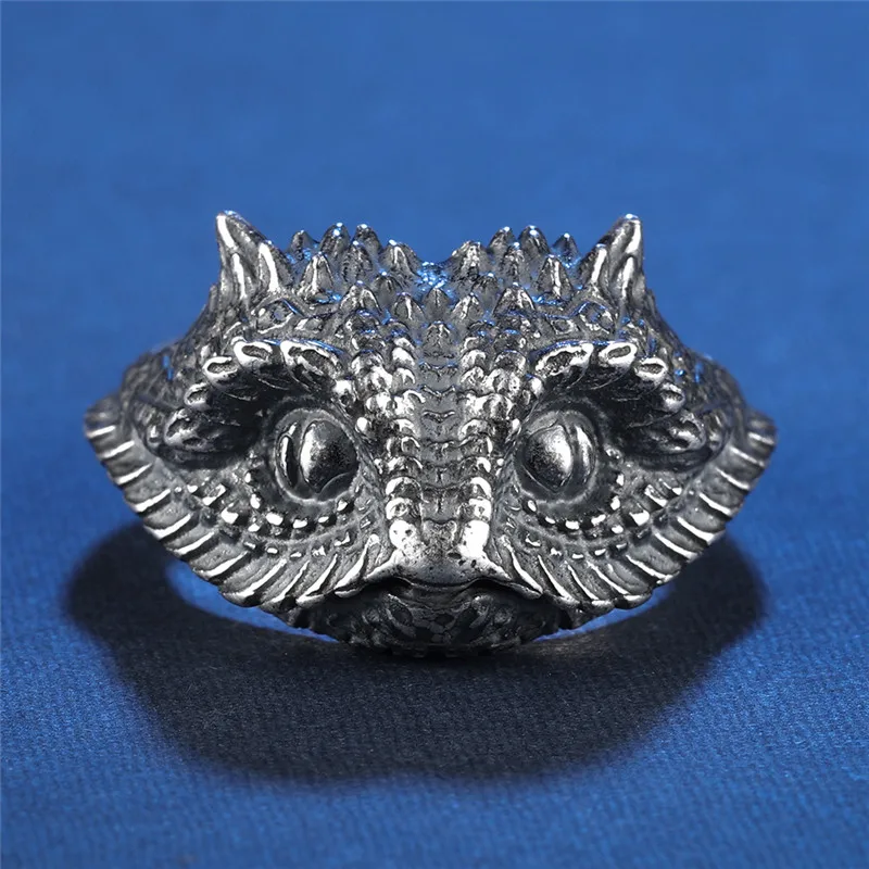 V. YA, регулируемые кольца с ящерицей, 925 пробы, серебряное кольцо для мужчин, мужские ювелирные изделия, твердые тайские серебряные ювелирные изделия, аксессуары