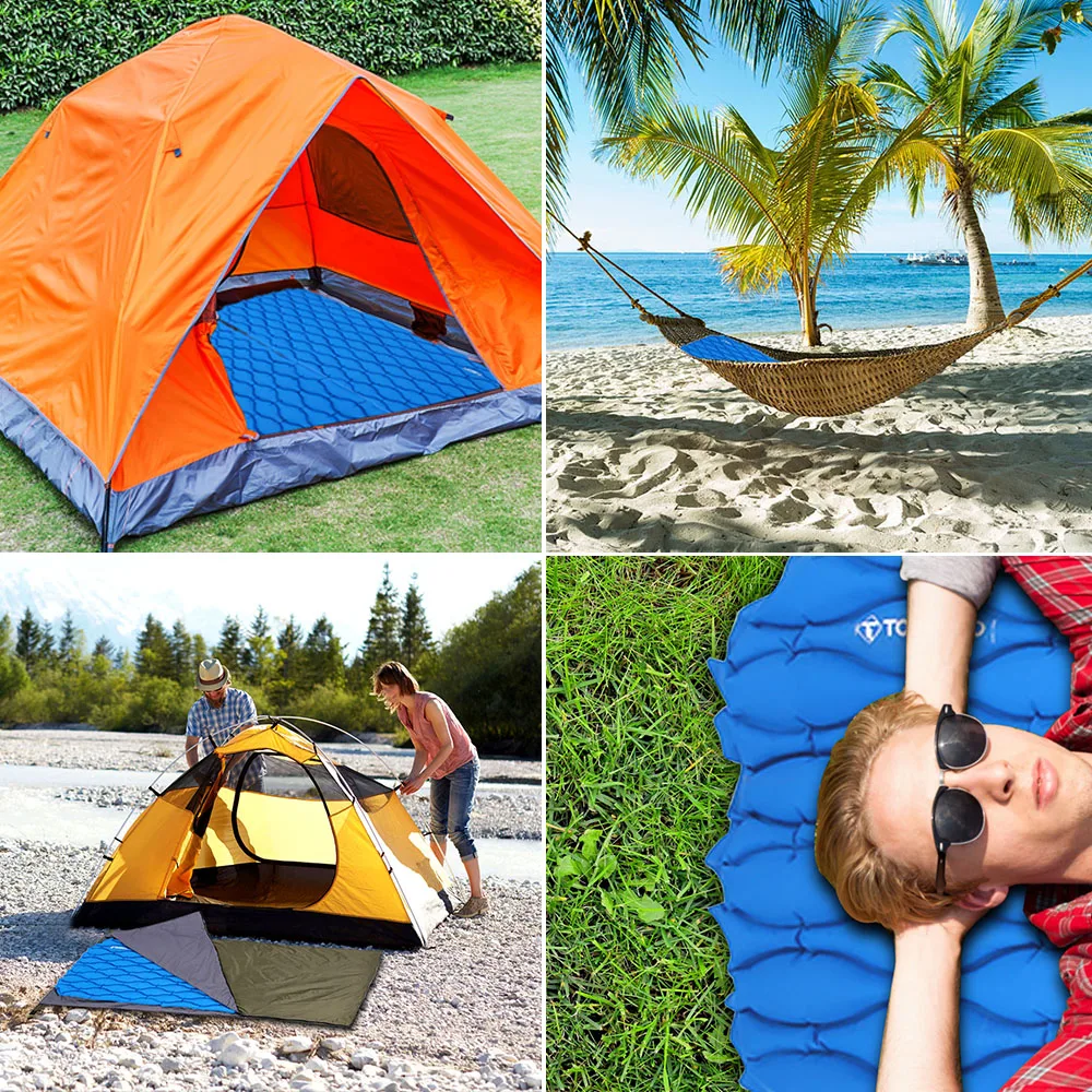 TOMSHOO Ultraleve Ao Ar Livre influvel Almofada de Dormir Esteira de Acampamento Almofada de Dormir colchao para Campin