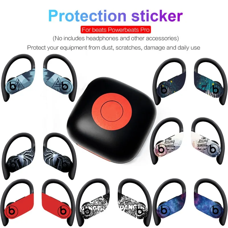 

Headphone Sticker For Apple Beats Powerbeats Pro, Oil Resistant Dust-proof Decorative Protective Earphone Adhesive Film Cover