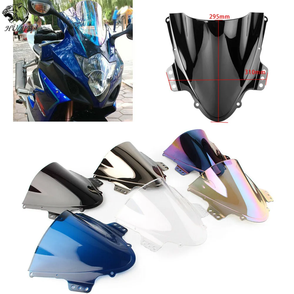 

Double bubble Motorcycle front glass Windscreen Windshield for Suzuki GSXR 1000 GSXR-1000 GSXR1000 K5 K6 2005 2006 05 06
