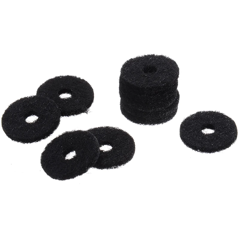 10pcs/set Black/White Felt Shoulder Strap Buttons Washers For Electric Guitar Bass Shoulder Strap Buttons Guitar Accessories