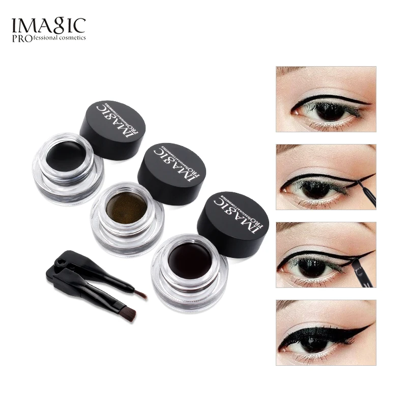 

IMAGIC Eyeliner Waterproof Long-lasting Eyeliner Gel Makeup Cosmetic Gel Eye Liner With Brush 24 Hours Eye Liner Kit Fast Dry