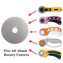 10pcs 45 millimetri Rotary Lame di Ricambio Taglierina di Carta di Lavoro A Maglia Circolare di Taglio Patchwork Artigianato In Pelle Rotary Cutter Per Il Cucito