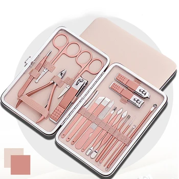 

8pcs Stainless Steel Nail Clippers Set Professional Scissors Suit With Box Trimmer Grooming Manicure Cutter Kits For Nail Tools