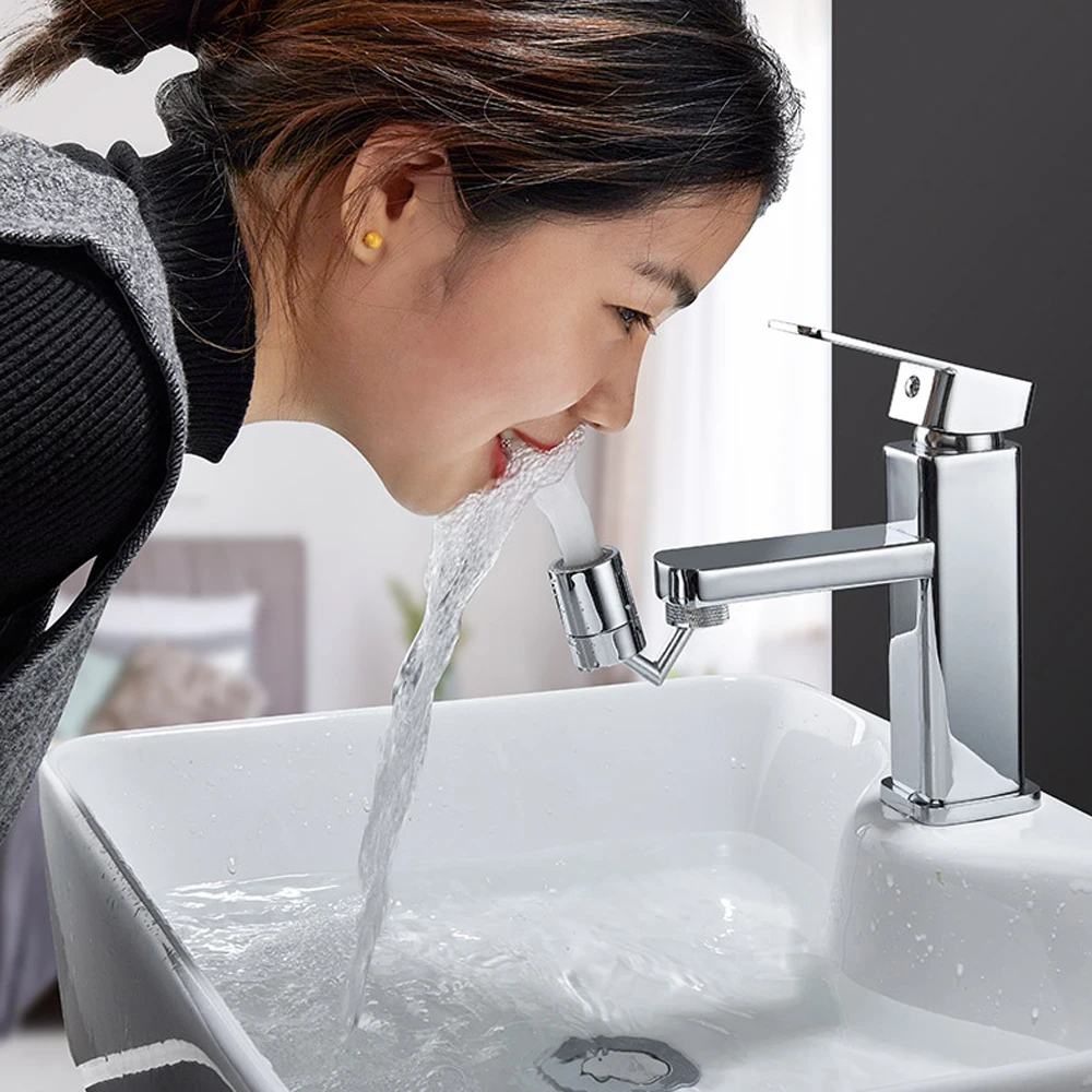 

Innovative Universal Splash Filter Faucet 720Â° Rotating Outlet Faucet Bathroom Basin Lengthen Extender Kitchen Accessories