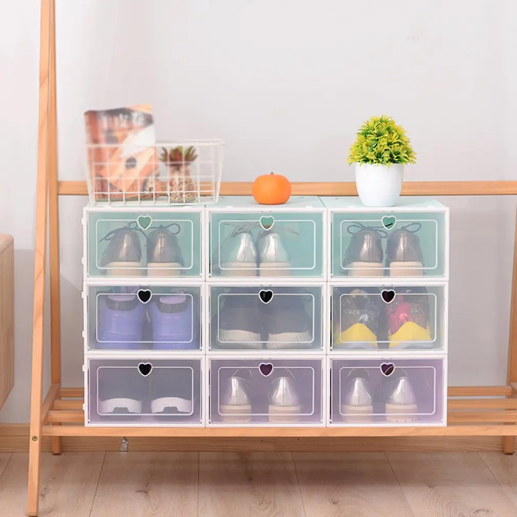 

Flip Type Drawer Shoe Box Thickened Superimpose Shoes Storage Dust-Proof Shoe RackPlastic Shoe Box Dormitory Home Hot